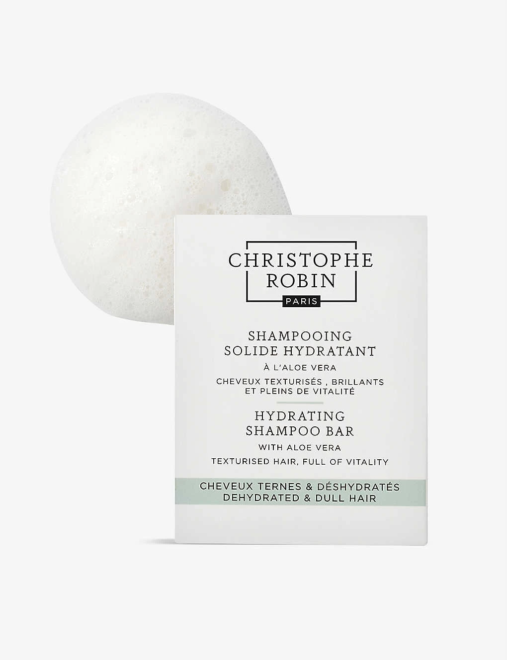 Christophe Robin Hydrating Aloe Vera Shampoo Bar 110ml - Image 2