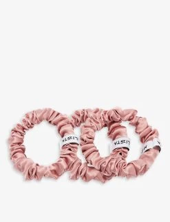 The Hair Cloud Small Silk Scrunchies Set Of Three