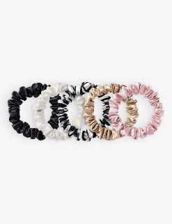 Slip Midi Silk Scrunchies Pack Of Five