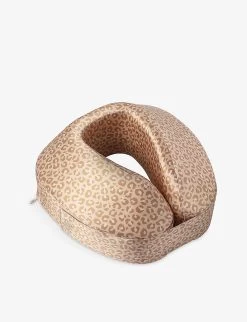 Slip Jet Setter Animal-print Silk Travel Pillow