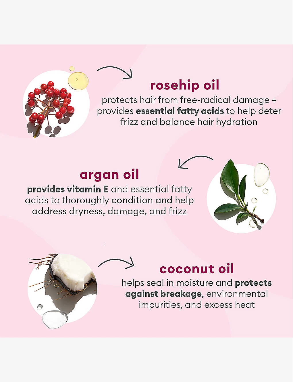 Farewell Frizz™ Rosehip, Argan And Coconut-oil Blend Hair Oil 30ml - Image 4